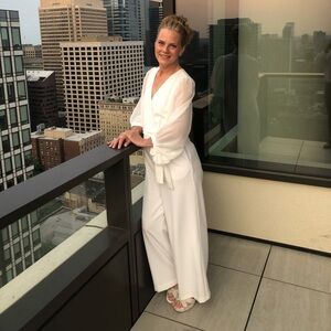 White jumpsuit…Stunning!!!